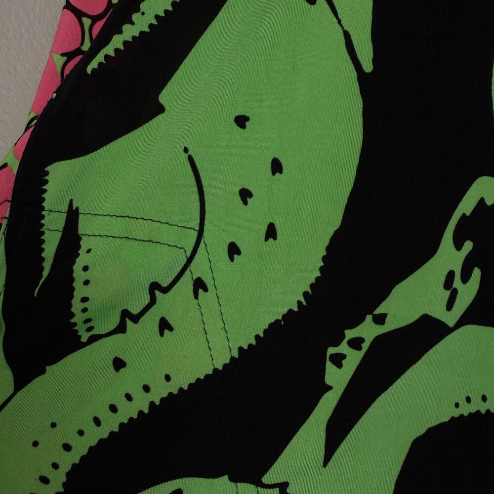 Jamie Sadock Dress Medium Green Sleeveless Graphic Tentacle Tennis Sport Sign * - Picture 6 of 13